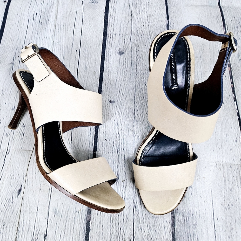 LIVIANA CONTI | leather open toe heeled sandals